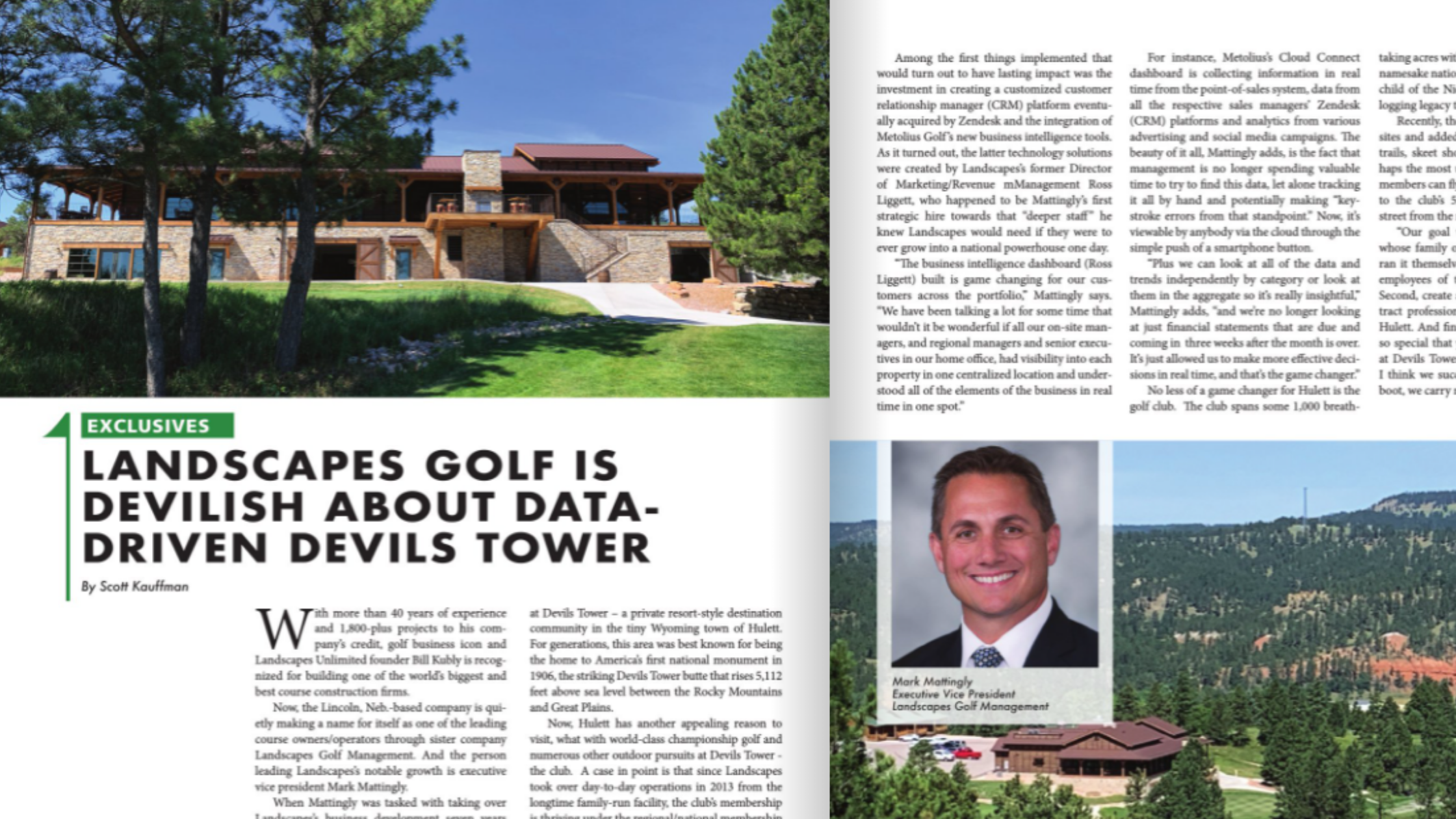 Golf Business: Landscapes Golf is Devilish about Data-Driven Devils Tower