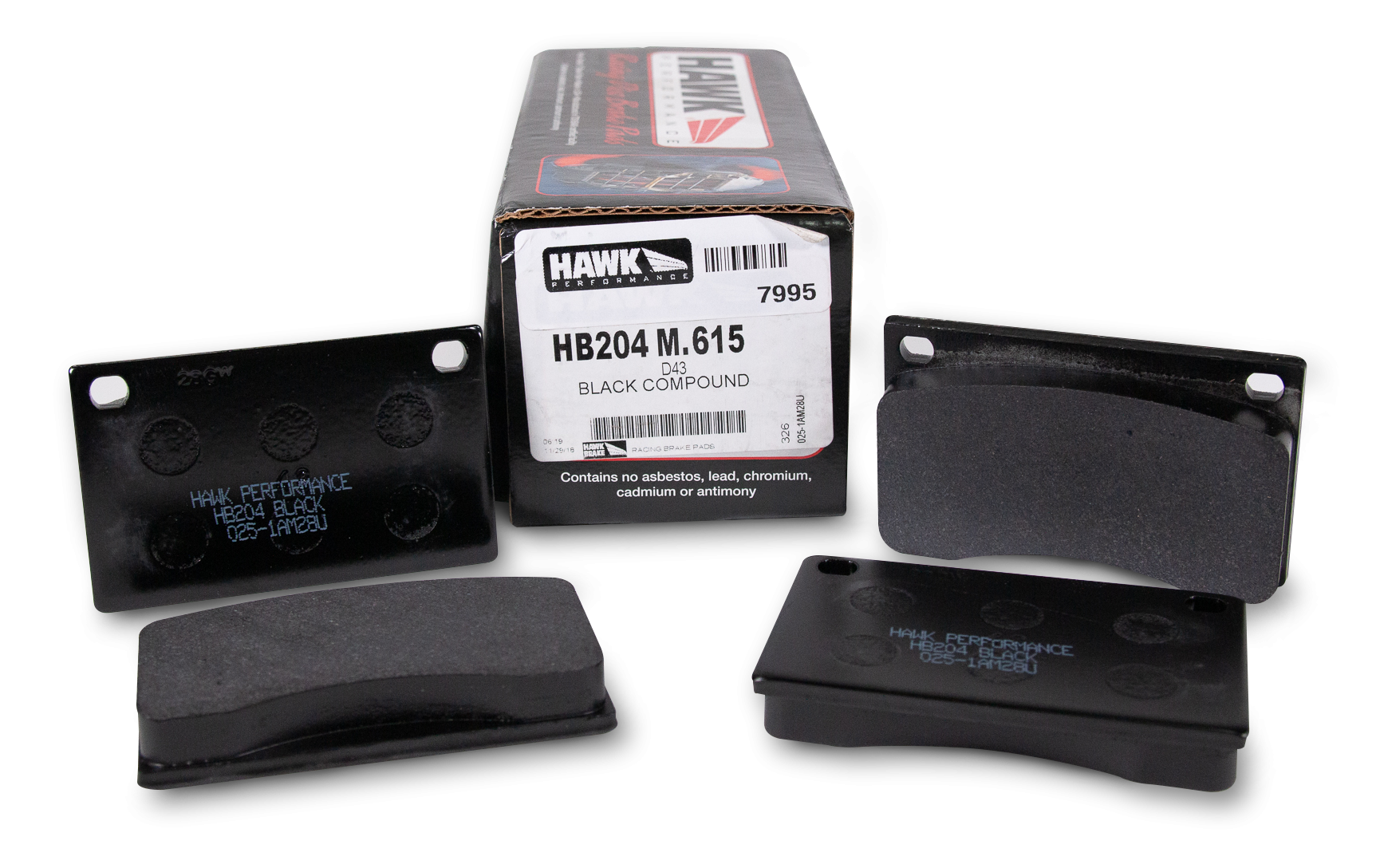 6200-0005 - Aggressive Drag Pads (Hawk Black) For Moser Drag Brake Kits (175 MPH & Faster)