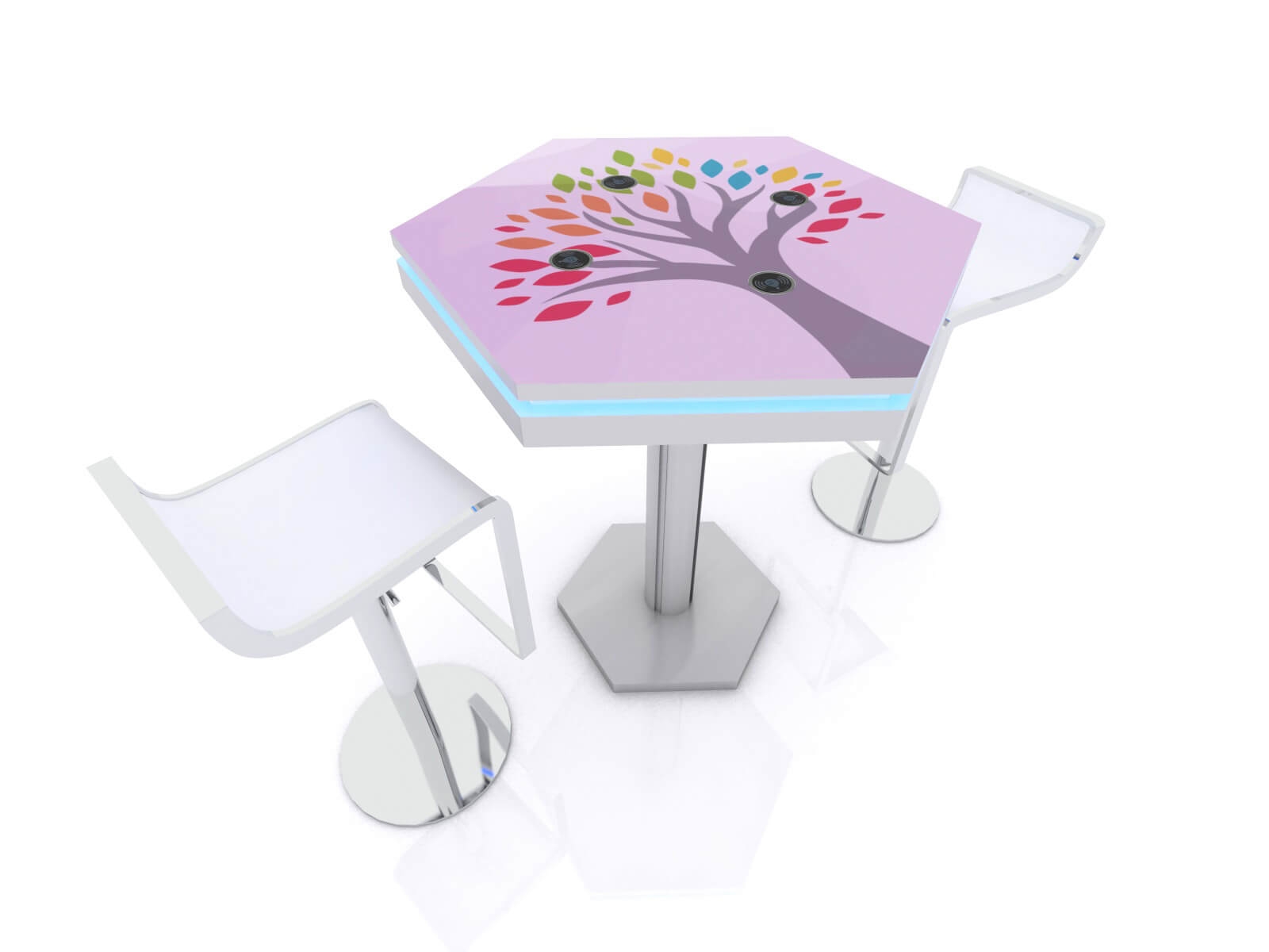 MOD-1465 Wireless Charging Bistro Table