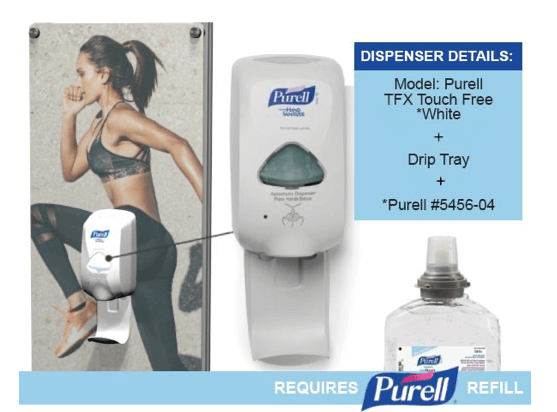 Purell touchless sanitizer dispenser 