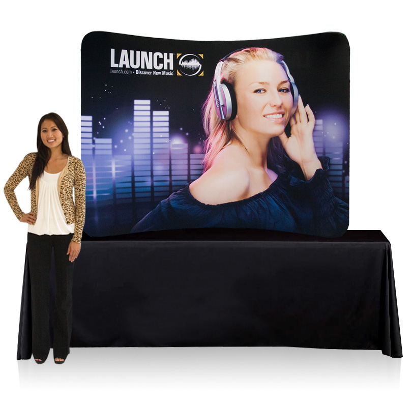 EZ Tube Display 8ft Curved Table Top