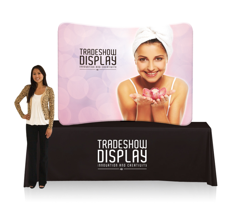EZ Tube Display 6ft Curved Table Top