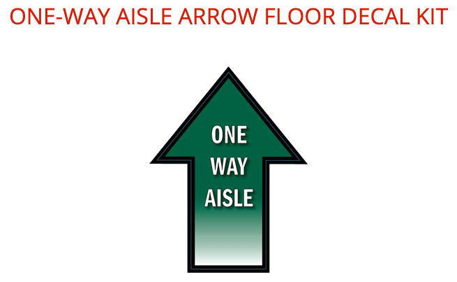 One-Way Aisle Arrow Floor Decal 