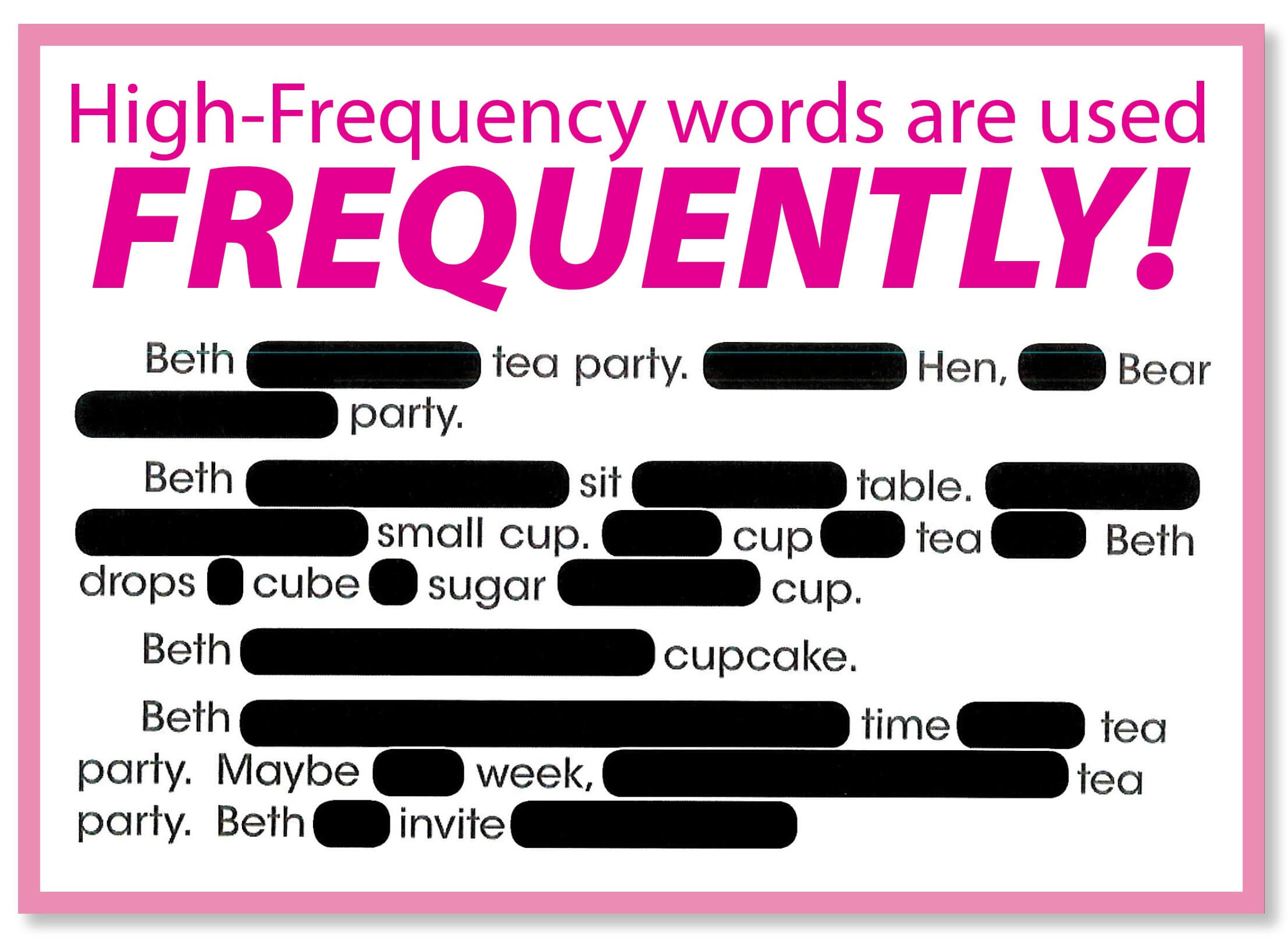 High-Frequency Word Black-Out Example