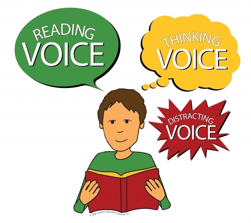 Reading Voice, Thinking Voice, Distracting Voice - Icons with Words - Version 1