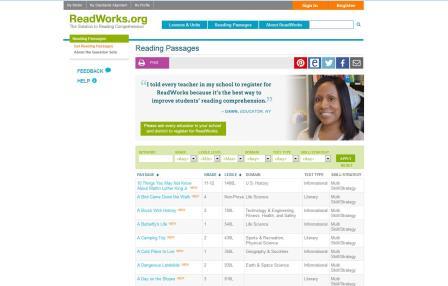ReadWorks.org Page