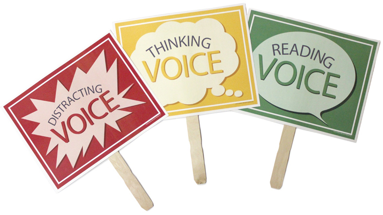 Reading Voice, Thinking Voice, & Distracting Voice - Comprehension Voice Signs - Smekens Education Originals