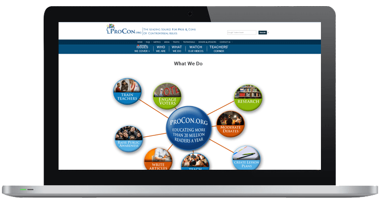 Access ProCon.org when teaching argumentative writing skills
