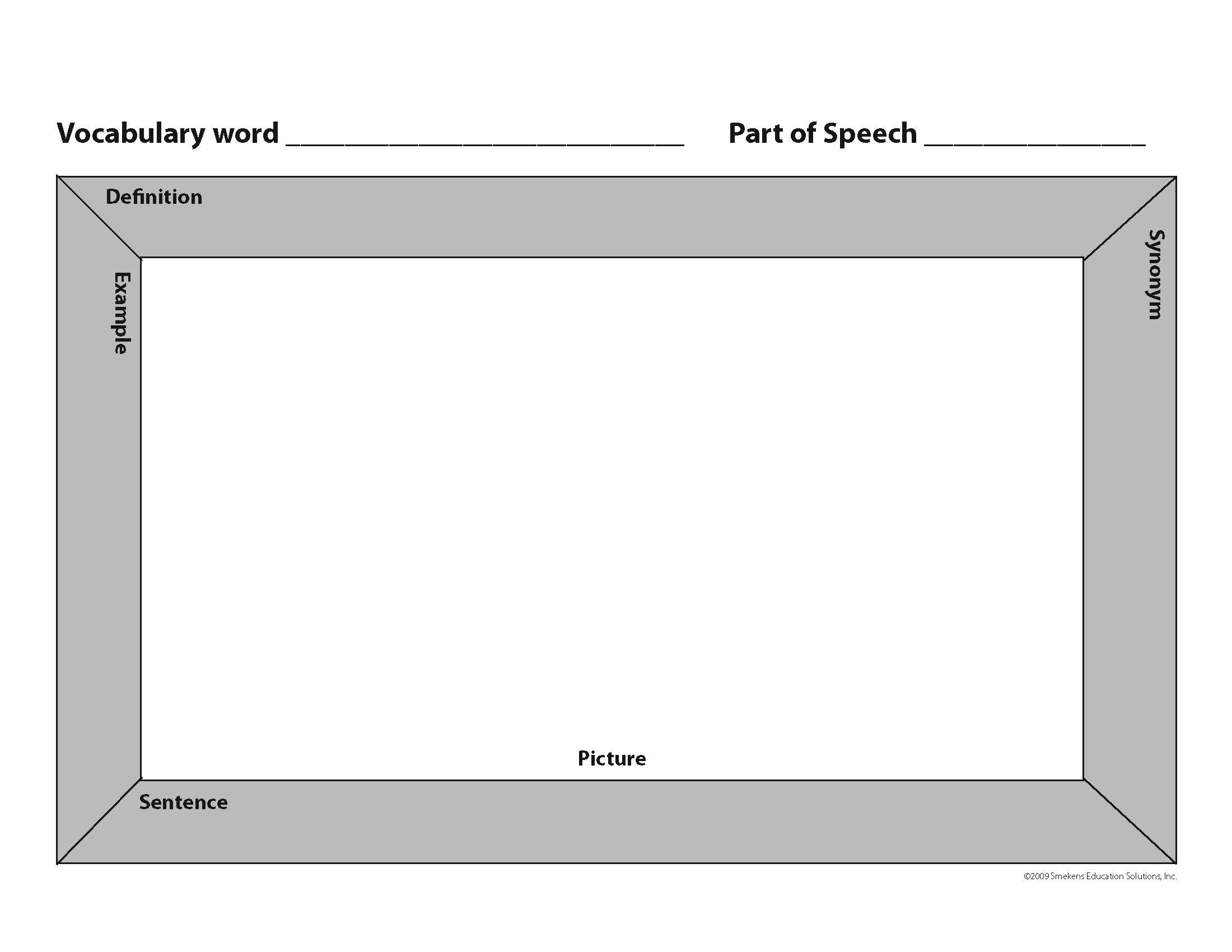 Cris Petro Picture-Frame Model Vocabulary Notebook Template