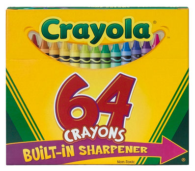 64-Pack of Crayons - Select these bullseye words for the best word choice