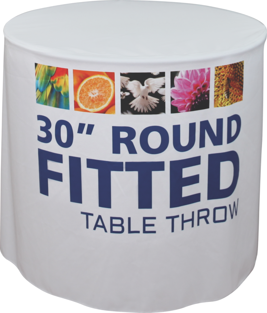 30" Round Fitted Table Throw