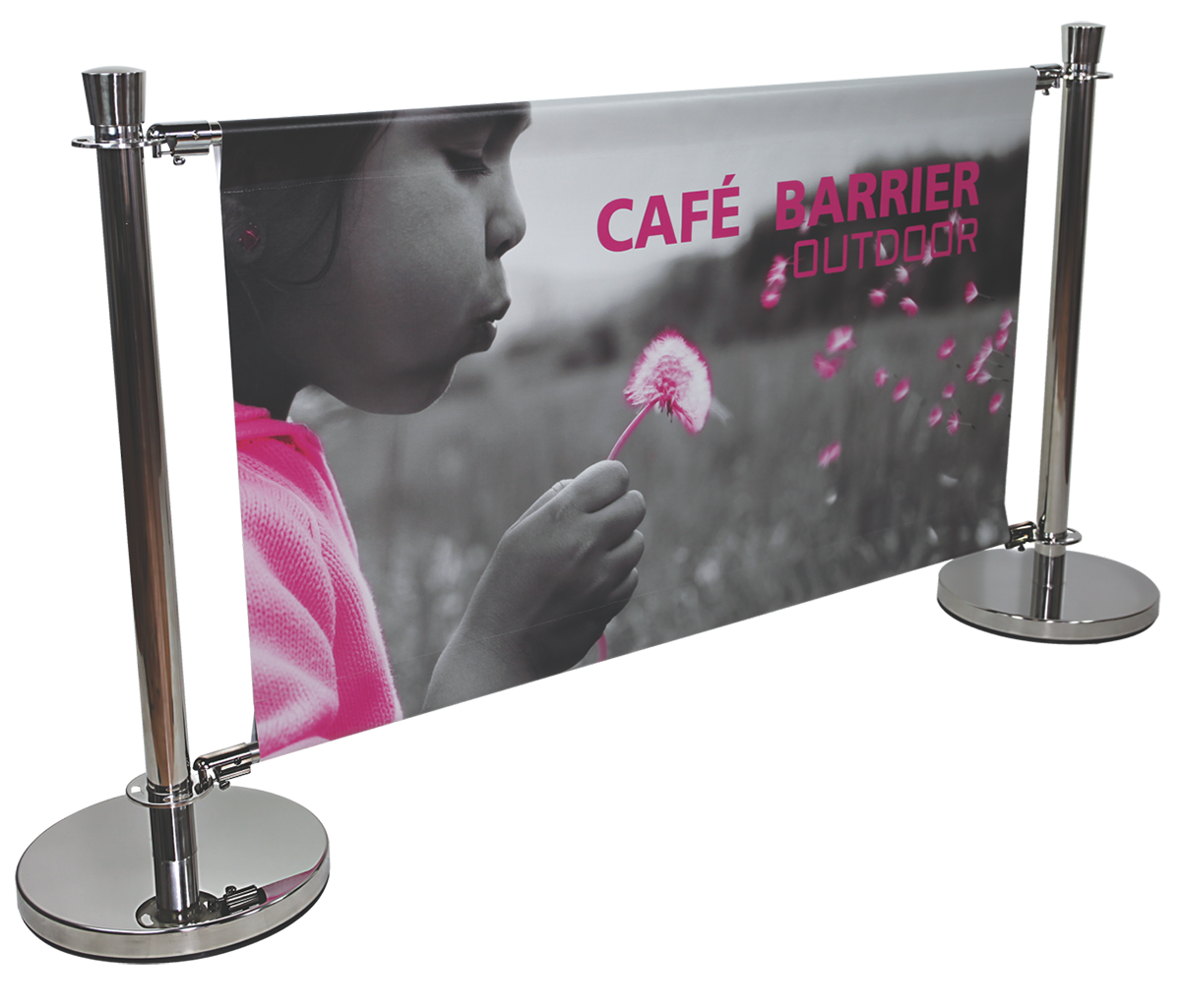 CAFE BARRIER 5FT X 3FT INDOOR-OUTDOOR SIGN SYSTEM