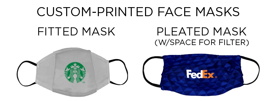 Custom printed face masks - 360 pack 