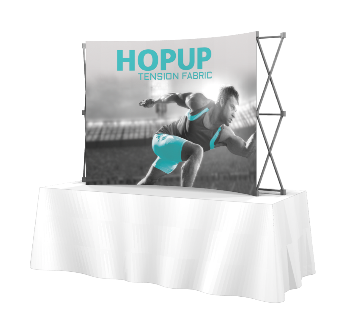 HopUp 3x2 Tabletop Tension Fabric Display- No Endcaps