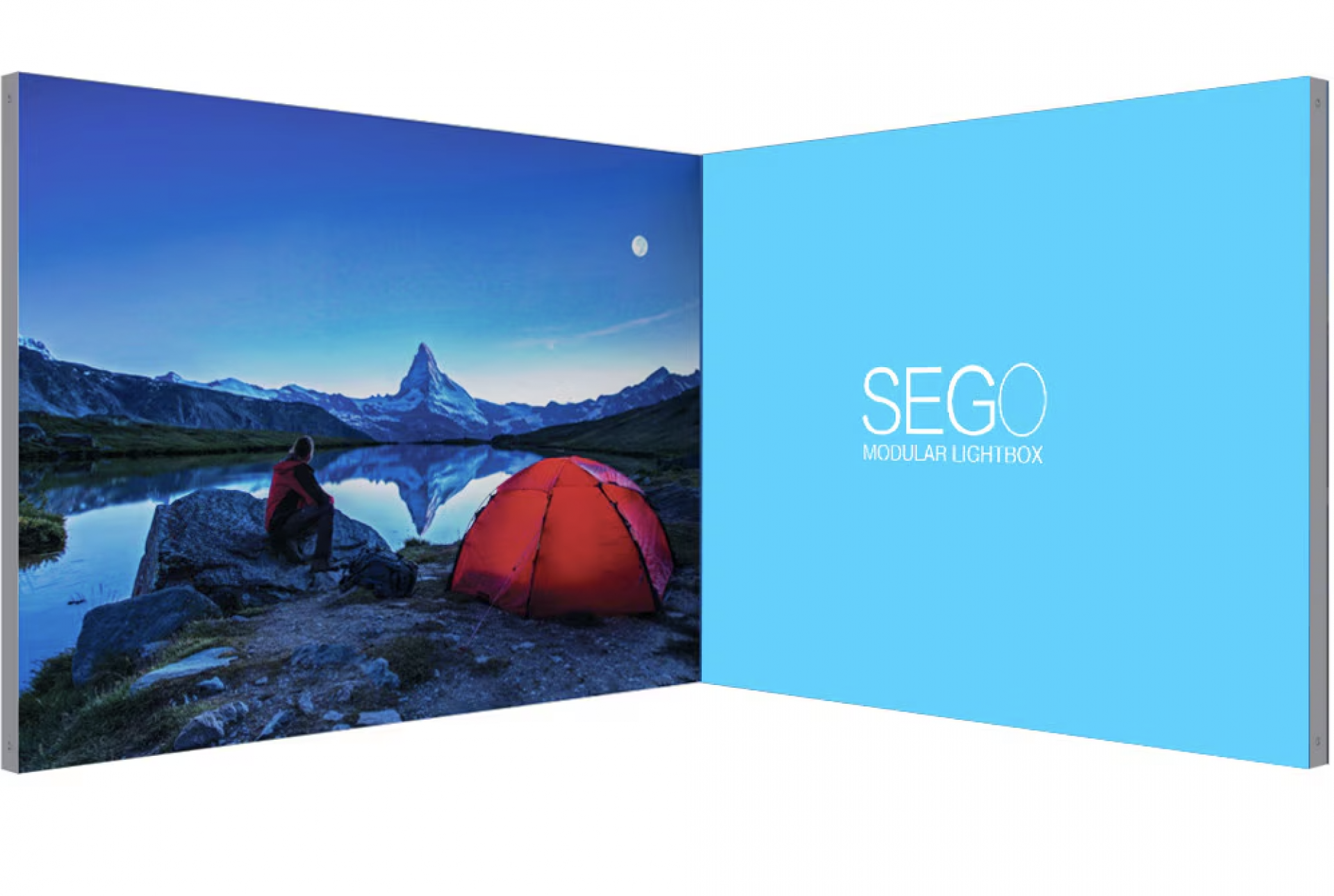 SEGO Modular Lightbox Display Configuration B Double-Sided (Graphic Package)