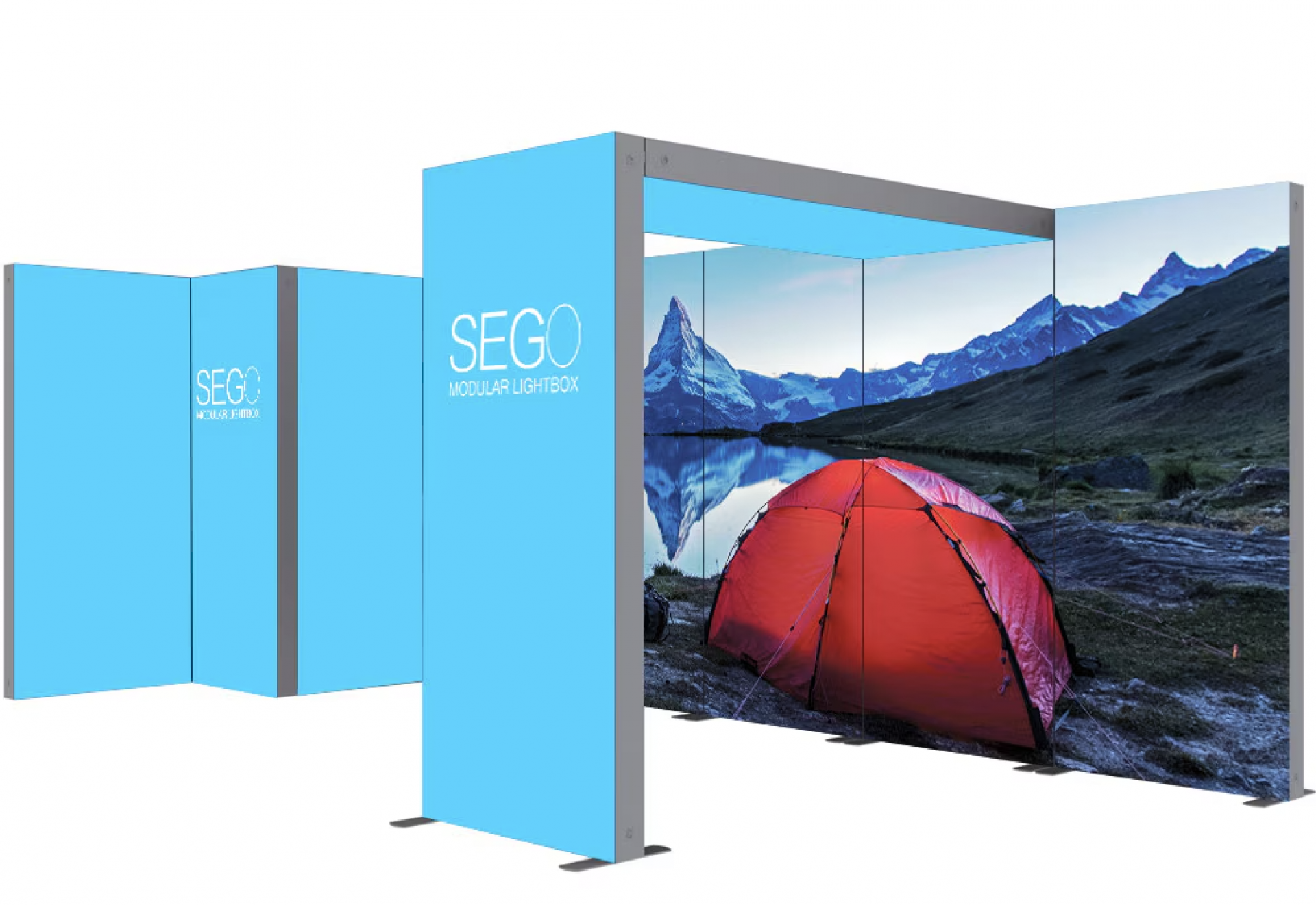 SEGO Modular Lightbox Display Configuration F Double-Sided (Graphic Package)