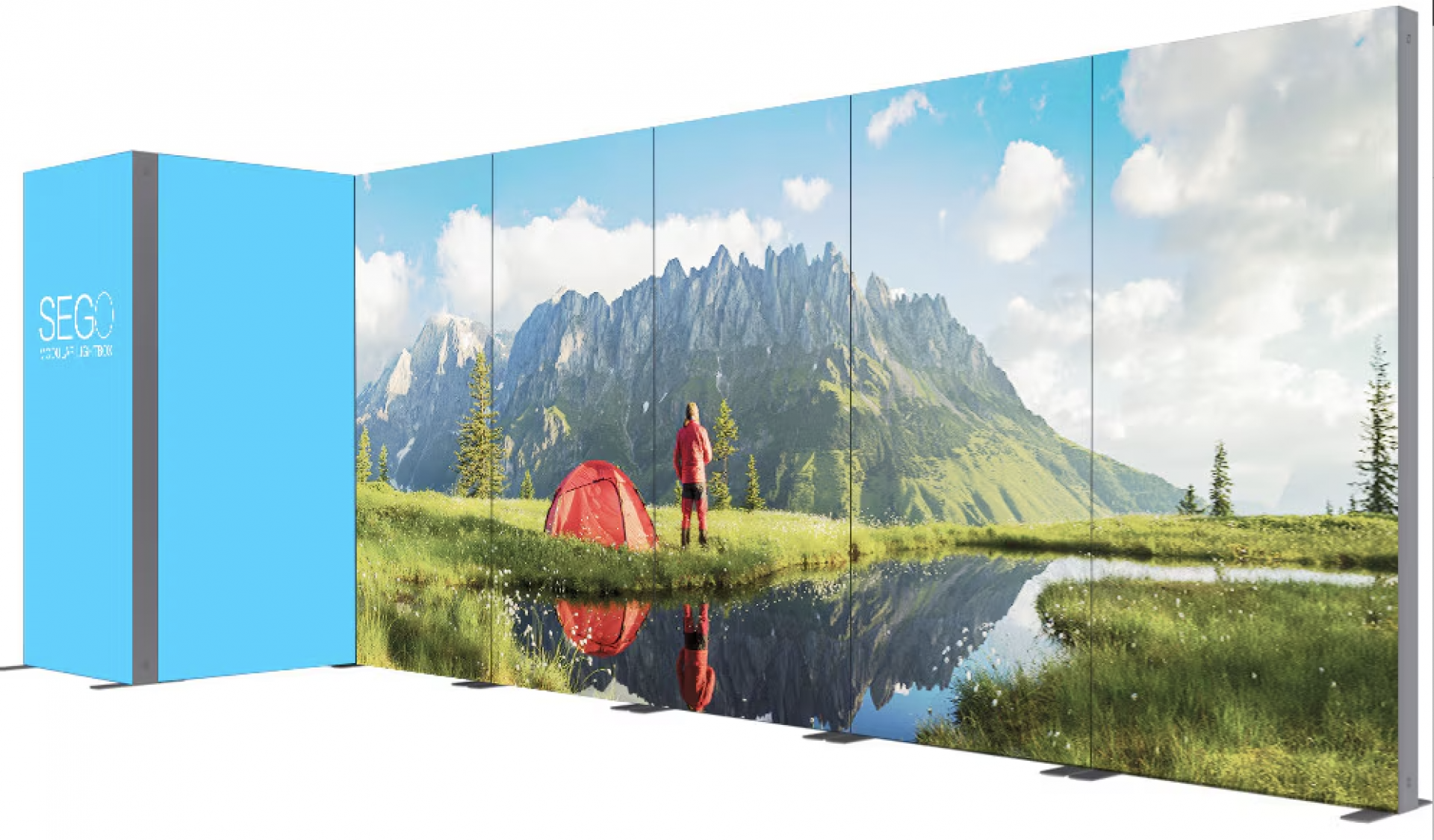 SEGO Modular Lightbox Display Configuration J Double-Sided (Graphic Package)
